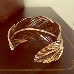 Stella & Dot Gold Leaf Cuff Bracelet